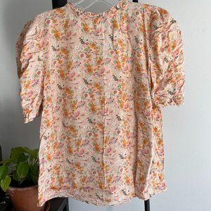 Loft Flower Print Work Top